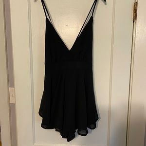 Black boohoo romper